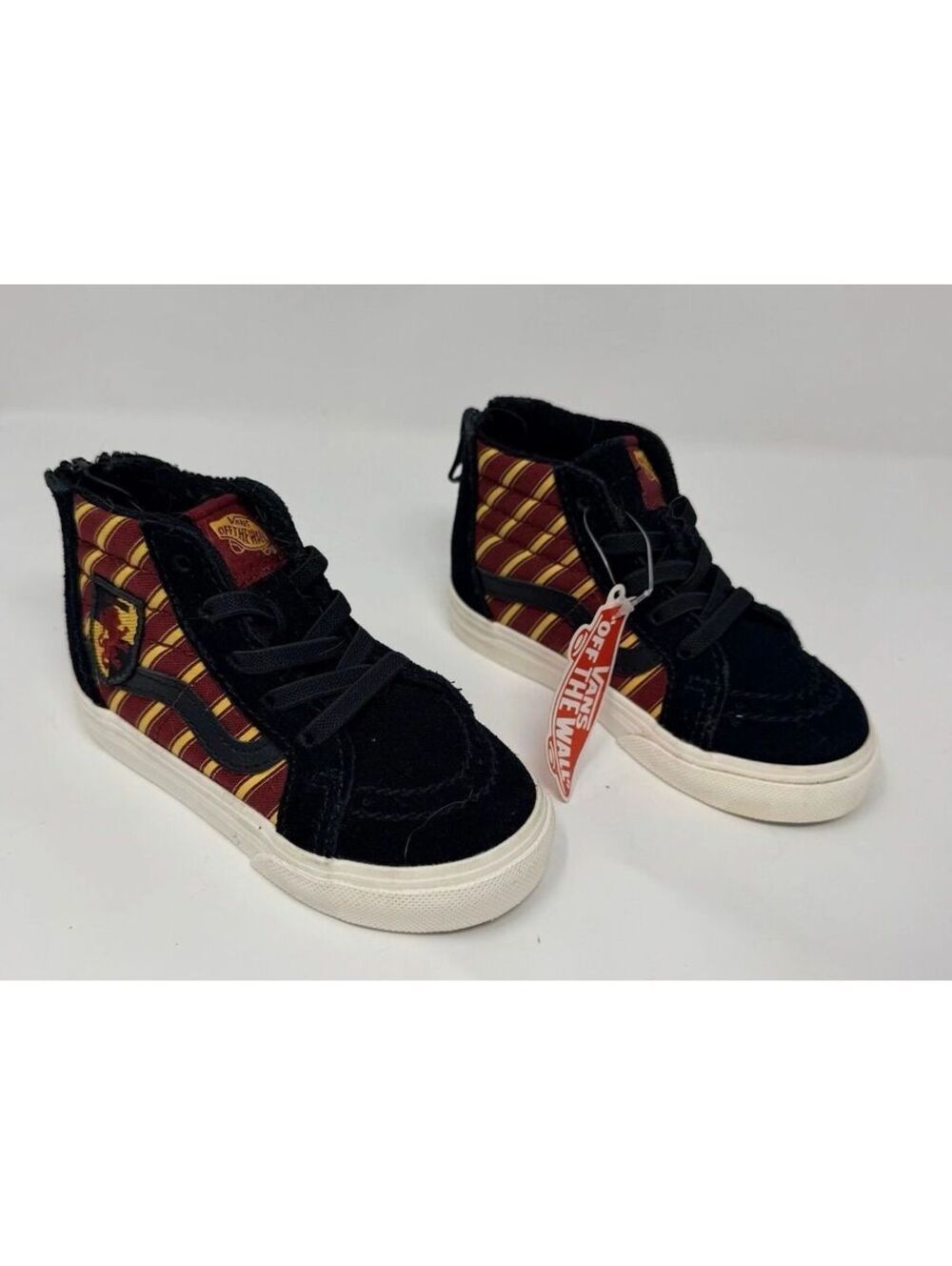 Vans Off The Wall Harry Potter Gryffindor Skate Shoes Toddler Sz 6.5  Zip up NEW